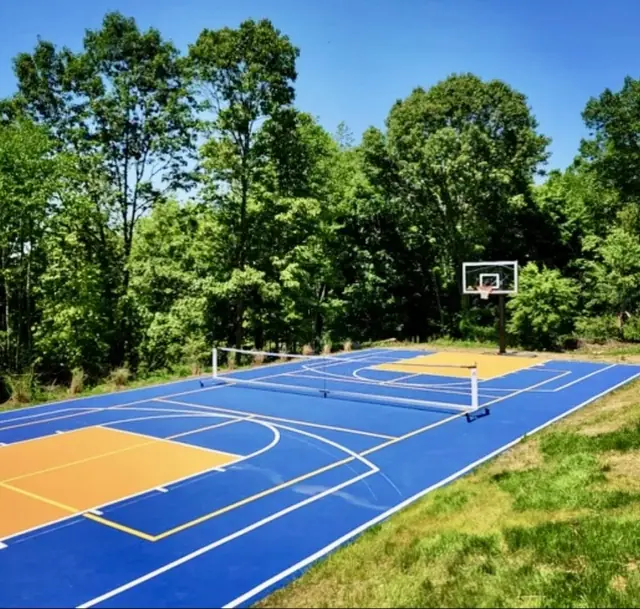 Backyard basketball court
