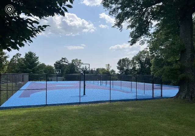 Tennis court in the trees